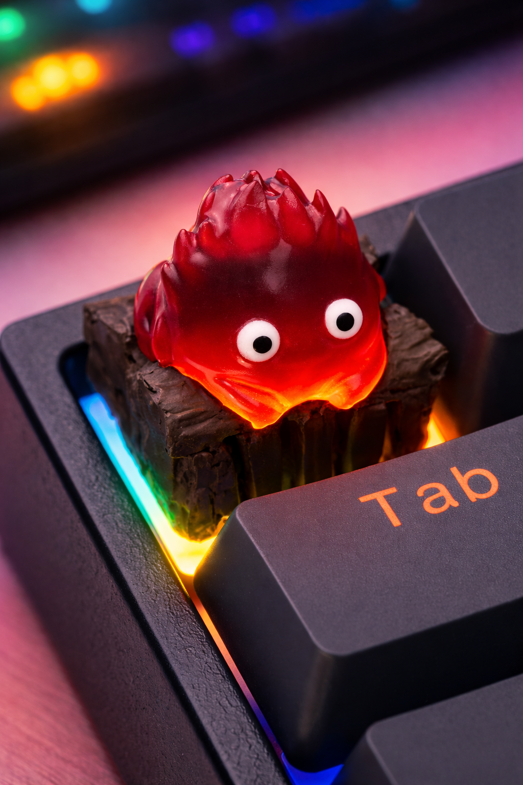 Calcifer Resin Keycap: Howl's Moving Castle Artisan Cherry MX