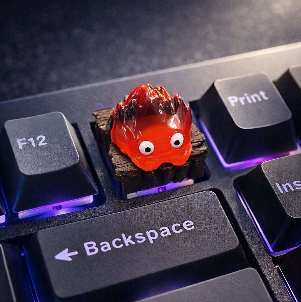 Calcifer Resin Keycap: Howl's Moving Castle Artisan Cherry MX