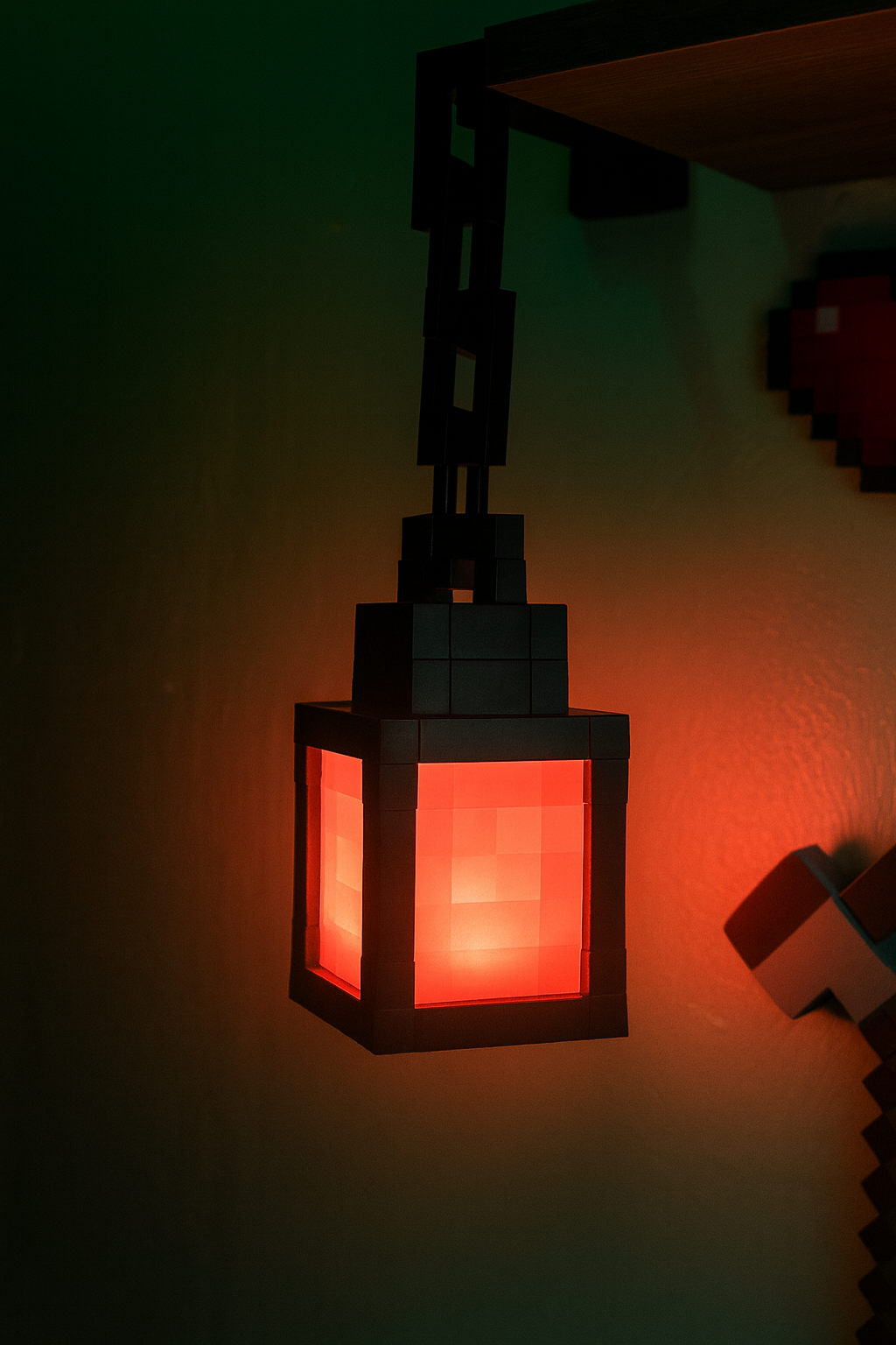 Pixel Ember Lantern – 16-Color RGB Rechargeable Voxel Light