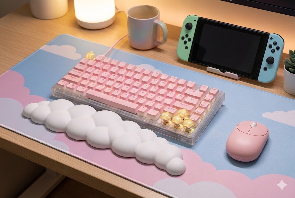 Star Resin Artisan Keycaps – Glitter Glow Mechanical Keyboard Keycap Set (MX Compatible)